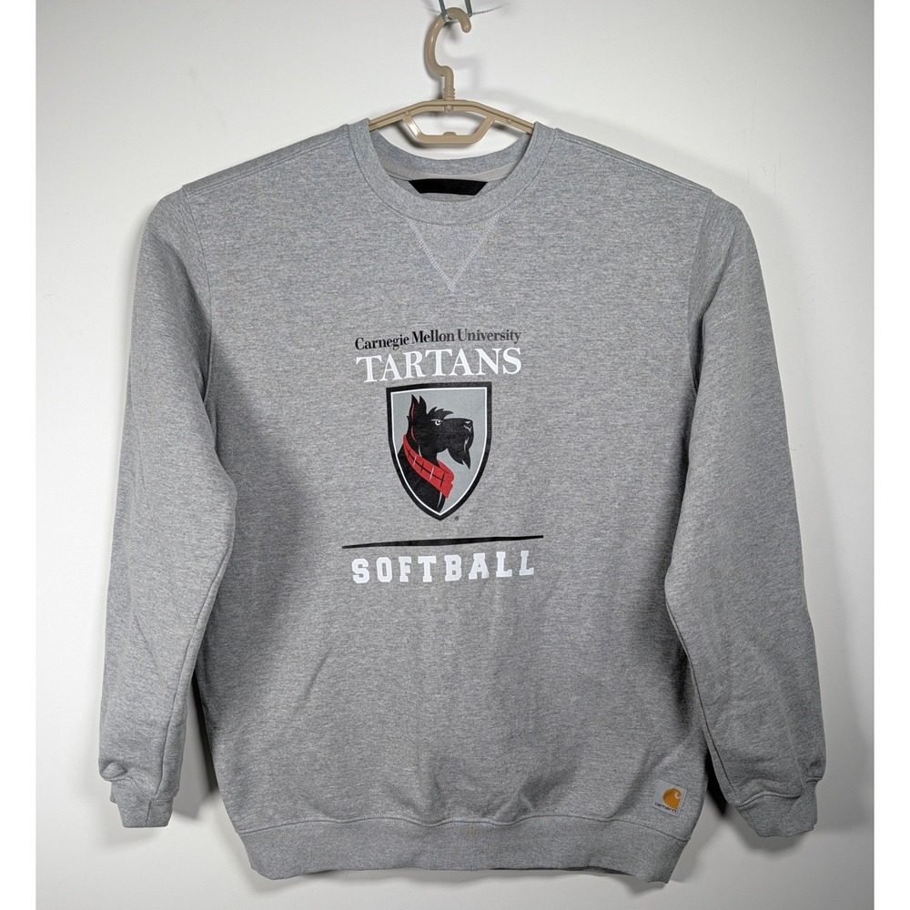 Carhartt Carnegie Mellon Softball Mens Sweatshirt Cotton Gray Loose L